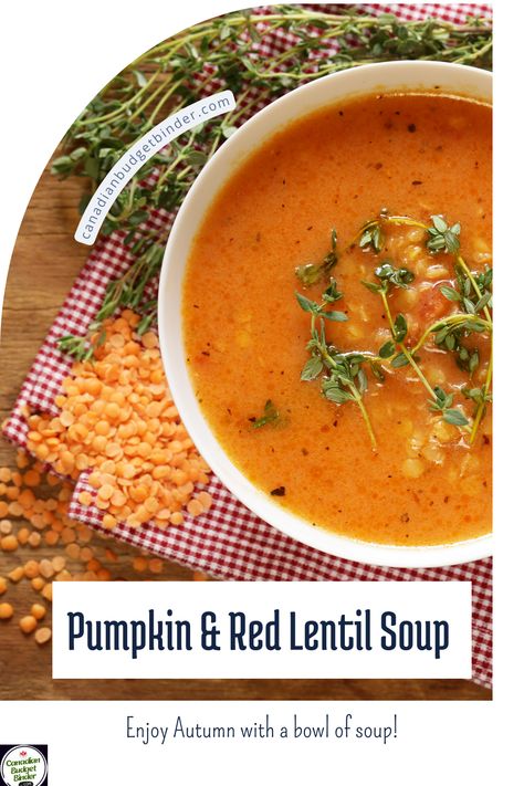 Best Pumpkin Soup Recipe, Best Pumpkin Soup, Pumpkin Lentil Soup, Frugal Recipes, Pumpkin Soup Recipe, Cheesy Mashed Potatoes, Pumpkin Spice Muffins, Lentil Soup Recipes, Red Lentil Soup