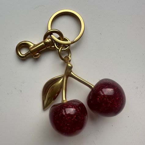 Customise your favourite bag with our golden & red cherry bag charm. Coach Cherry Charm, Cherry Bag, Cherry Charm, Golden Red, Birthday Inspo, Recycling Programs, Red Cherry, Fruit And Veg, Affordable Jewelry