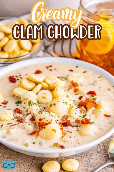 Homemade Clam Chowder, Clam Chowder Soup, Clam Chowder Recipe, Chowder Soup, Chowder Recipe, Cooking Soup, Country Cook, Best Soup Recipes, Cook Recipes