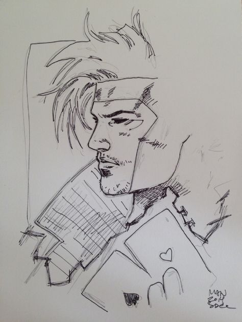 Gambit by Clay Mann * Gambit Drawing, Gambit X Men, Remy Lebeau, Rogue Gambit, Brave And The Bold, Steve Ditko, Selling Artwork, Art Archive, Amazing Spider