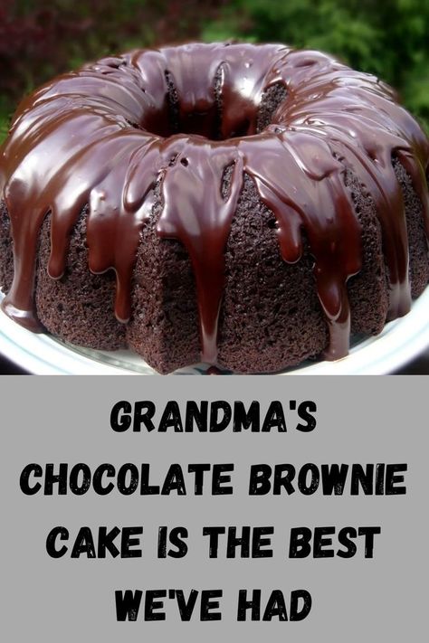 Brownie Cake Recipe, Chocolate Brownie Cake, Chocolate Bundt Cake, Grandmas Recipes, Bundt Cakes Recipes, Chocolate Cake Mixes, Brownie Cake, Cake Mix Recipes, Chocolate Cake Recipe