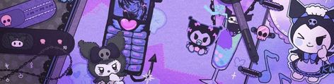 Kuromi Banner, Tumblr Banner, Cute Headers For Twitter, Animated Banners, Twitter Header Pictures, Cute Laptop Wallpaper, Iphone Wallpaper Kawaii, Cute Banners, Desktop Wallpaper Art