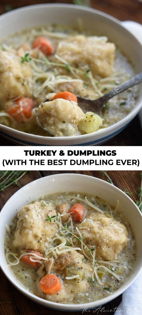 Turkey Dumplings, Turkey And Dumplings, Best Dumplings, Leftover Thanksgiving, Dumplings For Soup, Cozy Dinner, Favorite Recipes Dinner, Perfect Dinner, Winter Dinner