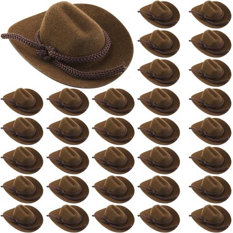 PRICES MAY VARY. Sufficient Supplies: the package comes with 36 pcs of mini cowboy hats for crafts, enough quantity to satisfy your various doll decoration needs and replacement demands, you can also share them with others Material and Size: adopting quality flocking material, mini cowgirl hat is safe and reliable, light but sturdy, will not easily break, which can be applied for a long time with confidence; Each measures about 6 x 5.04 x 2 cm/ 2.36 x 1.98 x 0.79 inch, compact and small Elegant Rustic Theme Party Decor, Rodeo Table Decorations, My First Rodeo Centerpieces Boy, Wild West Wedding Theme, Vaquero Party Ideas, Western Baby Shower Centerpieces, Cowboy Baby Shower Centerpieces, Western Bachelorette Party Decorations, Western Birthday Party Decorations