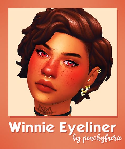 Winnie Eyeliner ♡ | peachyfaerie on Patreon Cottagecore Living, Sims 4 Cc Eyes, Sims 4 Cas Mods, Makeup Cc, Cc Clothes, Sims 4 Mm Cc, Sims 4 Cc Makeup, Sims 4 Cc Skin, Sims 4 Expansions