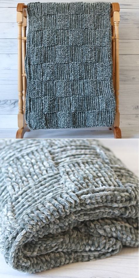 Basket Weave Crochet Pattern, Basket Weave Crochet Blanket, Basket Weave Crochet, Chunky Crochet Blanket Pattern, Crochet Throw Pattern, Basketweave Stitch, Chunky Crochet Blanket, Crochet Blanket Designs, Bernat Blanket Yarn