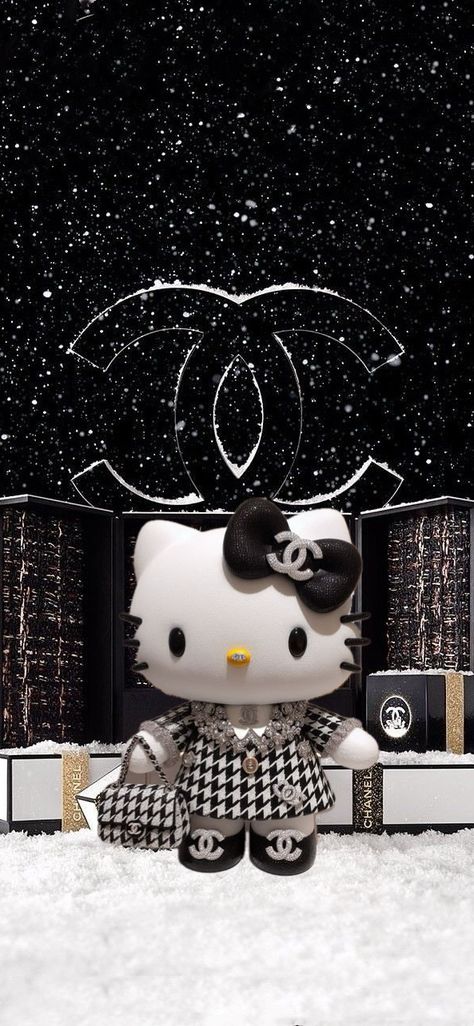 Chanel Wallpaper, Chanel Wallpapers, Hello Kitty Wallpaper Hd, Chanel Art, Cellphone Wallpaper Backgrounds, Winter Wallpaper, Hello Kitty Collection, Character Wallpaper, Hello Kitty Wallpaper