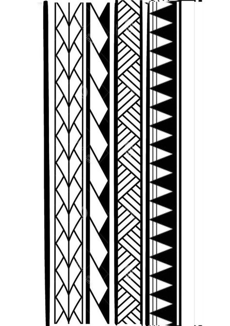 Maori Arm Band Tattoo Designs, Taniko Patterns Maori, Maori Band Tattoo Design, Polynesian Armband Tattoo Design, Polynesian Forearm Tattoo, Maori Tattoo Patterns, Tato Phoenix, Tato Mandala, Polynesian Tattoo Sleeve