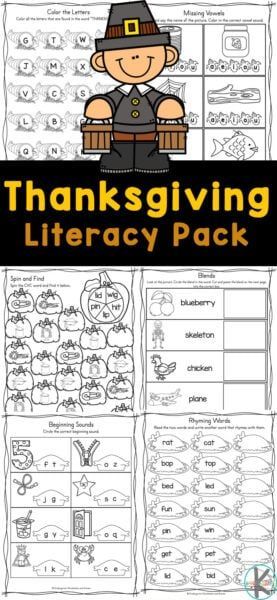 Thanksgiving Worksheets Preschool, Thanksgiving Worksheets Kindergarten, Thanksgiving Alphabet, Thanksgiving Literacy, Thanksgiving Math Worksheets, Thanksgiving Writing Activity, Kindergarten Thanksgiving, Rhyming Worksheet, Free Printable Thanksgiving