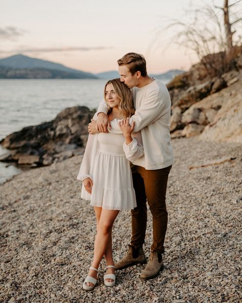 Feels fitting to share this dreamy fall engagement session today since the weather went from hot summer to stormy & raining fall overnight ☀️⛈️ I’m a summer gurl and pushing fall off as long as I can 😅😅😅 #kelownaphotographer #kelownaweddingphotographer #kelownaengagementphotographer #kelownaengagementsession #kelownaelopement Fall Beach Couples Photos, Fall Beach Photoshoot, Engagements Photo, Beach Couples Photos, Engagement Beach, Fall Beach, Fall Engagement Session, Beach Engagement Photos, Fall Engagement