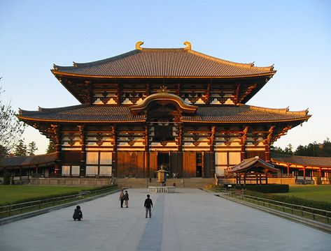 Todaiji Temple Nara  法隆寺 Ancient Japanese Architecture, Todaiji Temple, Japan Temple, Traditional Japanese Architecture, Nara Japan, Japanese Temple, Asian Architecture, Japan History, Wooden Buildings