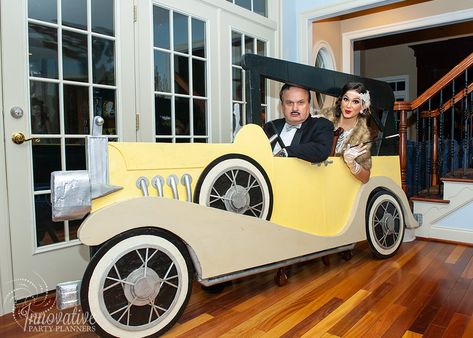 Flappers Birthday Party, 1920 Cars Roaring 20s, Roaring 20s Centerpieces Diy, Gatsby Speakeasy Party, Roaring 20s Gala Decor, 1920s Decorations Roaring 20s, Proabition Party, Roaring Twenties Party Decorations, Roaring 20s Party Decorations Gatsby