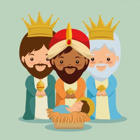 Feliz navidad tres reyes mágicos y sabio... | Premium Vector #Freepik #vector #banner #navidad #oro #invierno Happy Three Kings Day, Three Kings Day, December Pictures, Christmas Manger, Rose Cookies, Happy New Year Gift, We Three Kings, Christmas Jesus, Kings Day