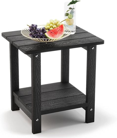 $54.99 Patio End Table, Pool Porch, Patio Pool, Outdoor Side Tables, Outdoor Living Patio, Outdoor Side Table, Adirondack Chairs, Garden Patio Furniture, Garden Table