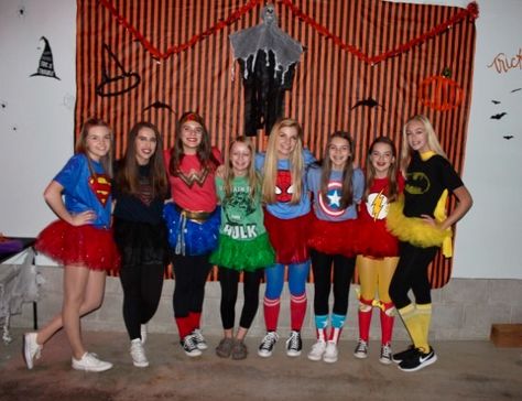 Pep Rally Dress Up Ideas, Marvel Dress Up Day School, Superhero Spirit Week Ideas, Superhero Day At School Outfits, Superhero Villains Costumes, Superhero School Spirit Week, Marvel Vs Dc Spirit Week Outfits, Hero Vs Villain Spirit Day, Superhero Homecoming Theme Outfits