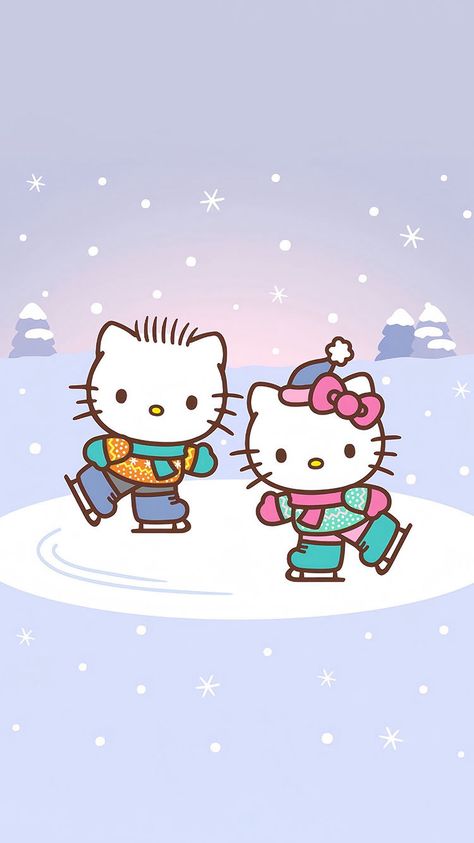 Hello Kitty Christmas Pfp Matching, Christmas Hello Kitty Pfp Matching, Hello Kitty Christmas Gif, Matching Wallpaper Christmas, Hello Kitty Christmas Wallpaper Laptop, Christmas Couple Wallpaper, Christmas Matching Wallpapers, Christmas Wallpaper Matching, Hello Kitty Wallpaper Christmas