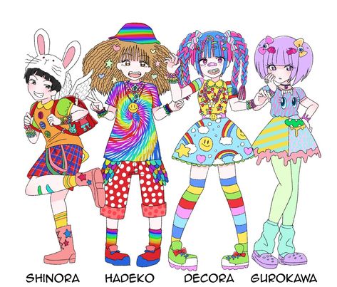 Yumi Kawaii, Decora Harajuku, Harajuku Decora, Drawings Tutorials, The Lie, 캐릭터 드로잉, Alt Fashion, Japanese Street Fashion, J Fashion