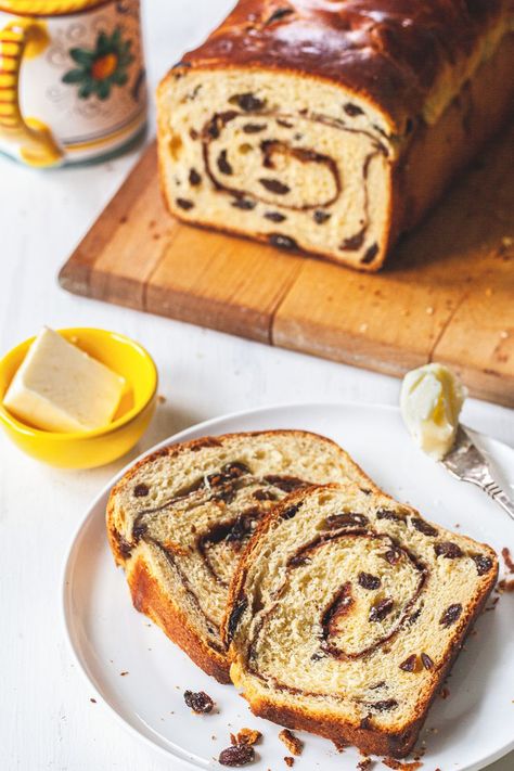 Cinnamon Swirl Raisin Bread Cinnamon Swirl Raisin Bread, Homemade Cinnamon Raisin Bread, Brioche Loaf, Swirl Bread, Cinnamon Swirl Bread, Cinnamon Raisin Bread, Raisin Bread, Cinnamon Raisin, Cinnamon Swirl