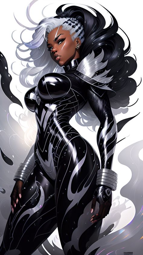 African Superhero, Panther Art, Female Superhero, Black Comics, Black Goddess, Female Hero, Black Cartoon Characters, Uncanny X-men, Black Characters