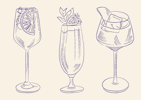 Sangria Illustration, Spanish Tattoos, The Menu, Sangria, Vector Art, Digital Design, Vector Free, Vector Illustration, Royalty Free