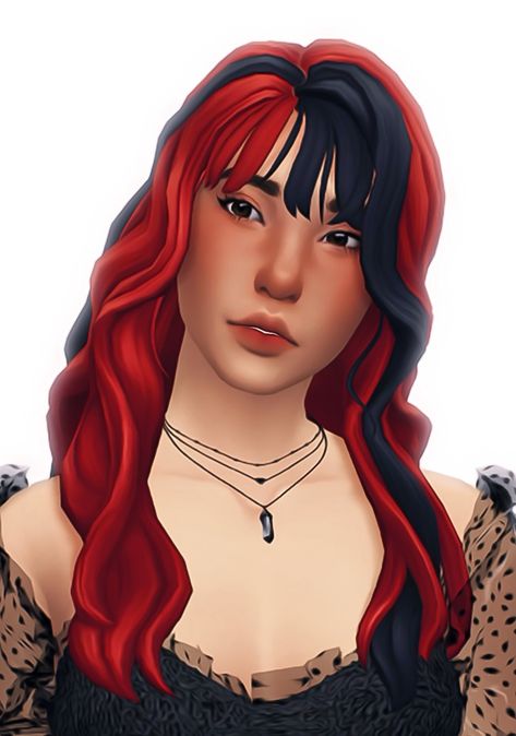 Short Sims 4 Hair, Sims 4 Split Dye Hair, Weird Hair, Hair Stripes, Cc Hair, Sims 4 Anime, Pelo Sims, Sims 4 Mm Cc, Sims 4 Game Mods