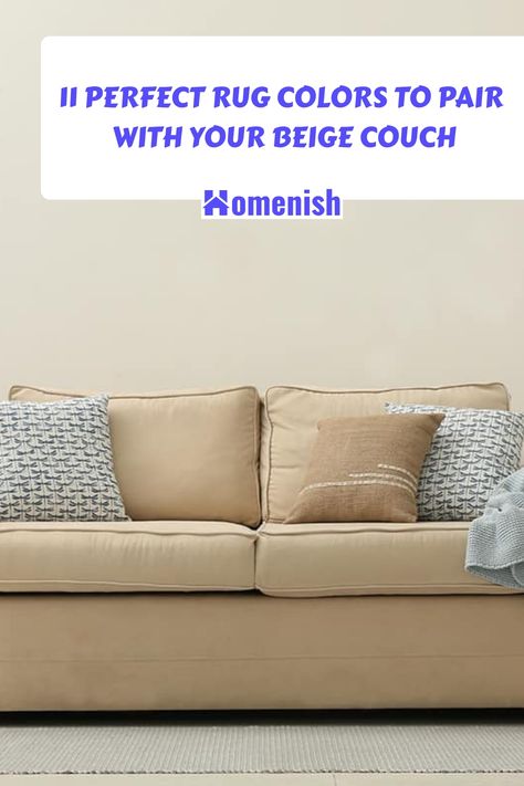 A beige couch is a versatile piece of furniture that can be the cornerstone of any living room. Pairing it with the right rug color can enhance its warmth and elegance. This article will present 11 appealing rug color options that complement a beige couch, creating a cohesive and inviting space. Couch And Rug, Dining Room Rug Size, Neutral Couch, Beige Couch, Kitchen Cabinets And Countertops, Interior Decorating Styles, Beige Sofa, Neutral Living Room, Rug Colors