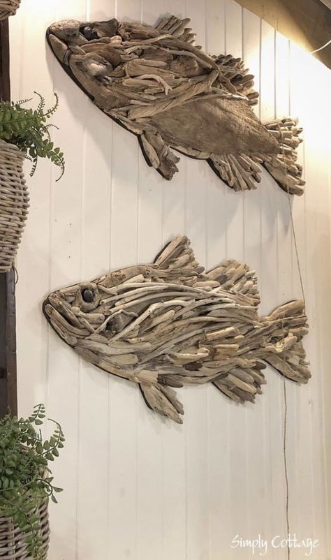 Takken Decor, Driftwood Art Sculpture, Tre Kunst, Driftwood Diy, Driftwood Art Diy, Driftwood Projects, Driftwood Wall Art, Driftwood Sculpture, Driftwood Decor