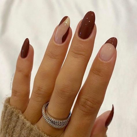 (ad) Fresh Nail Trends to Keep Your Look on Point Nail Dipping Powder Colors, Bossy Nails, Tan Nails, Different Color Nails, Orange Nail Designs, Brown Nails Design, Different Nail Designs, October Nails, Dip Nails