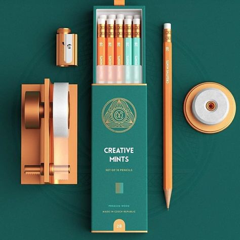 Stationary Design on Behance Fmcg Packaging, Pen Packaging, Stationary Branding, Custom Stationary, Kawaii School Supplies, Logo Design Art, Bakery Logo, Stationary Design, Bakery Logo Design