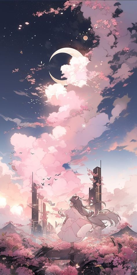 Dreamy Artwork, Japanese Art Prints, Cool Wallpapers Art, Fantasy Art Landscapes, Dessin Adorable, Digital Art Anime, 판타지 아트, Dreamy Art, Pretty Wallpapers Backgrounds