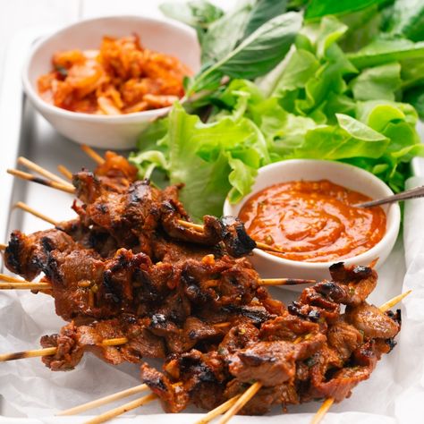 Korean-style Grilled Beef Skewers - Marion's Kitchen Grilled Beef Skewers, Beef Skewers Grill, Marion's Kitchen, Beef Skewers, Bbq Beef, Grilled Beef, Asian Cooking, Asian Dishes, Bbq Recipes