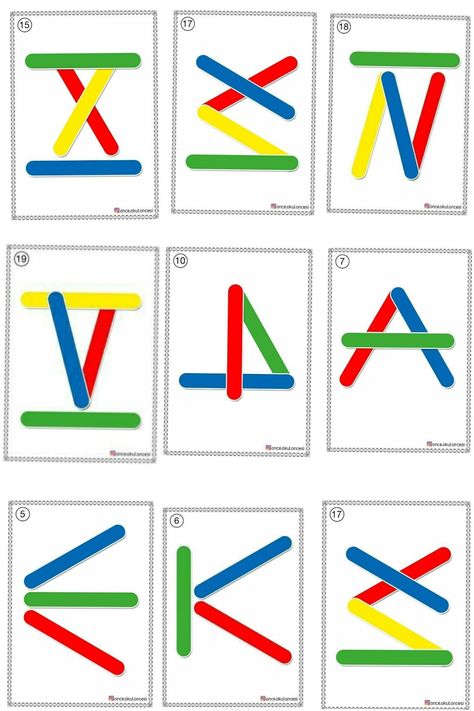 Brain Gym For Kids, Visual Perception Activities, Preschool Activities Toddler, Preschool Art Activities, Activities Preschool, Kindergarten Learning, Math Activities Preschool, Popsicle Stick, Skills Activities