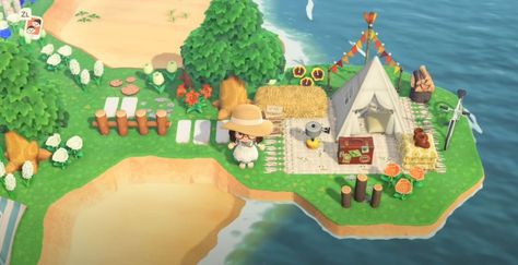 ACNH Top Five Summer Peninsula Design Ideas With Design Codes - Best Summer/Tropical Themed Island In Animal Crossing Animal Crossing Neighbourhood, Peninsula Ideas, Peninsula Island, Small Peninsula, Map Layout, Island Theme, Animal Crossing Villagers, Tropical Animals, Kids Tents