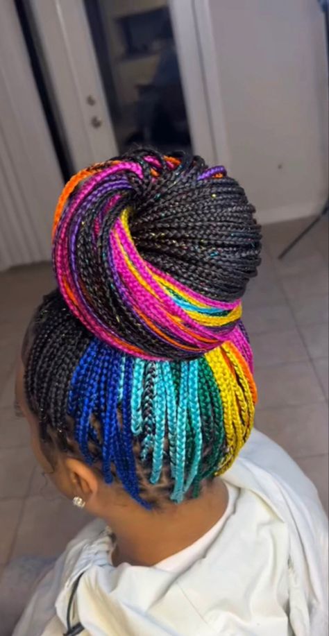 Braiding Hair Colors, Short Box Braids Hairstyles, Braided Hairstyles For Black Women Cornrows, Big Box Braids Hairstyles, Box Braids Hairstyles For Black Women, Cute Braided Hairstyles, Dyed Hair Inspiration, Braided Hairstyles For Teens, Cute Box Braids Hairstyles