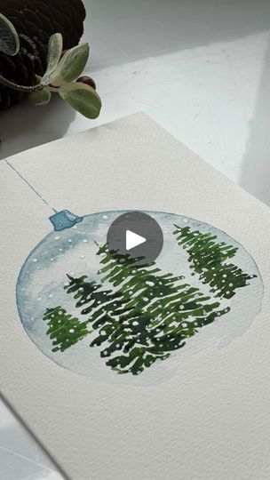 35K views · 2.2K reactions | Back at it with more Christmas balls. There’s nothing more satisfying than painting trees. #watercolor #watercolorart #watercolorpainting #duluth #duluthmn #art #duluthminnesota #artlove #christmastree #christmasart #christmascard #christmasballs | Duluth, MN • Art & Design • LeeAnn Huot | Sia · Santa's Coming for Us Watercolor Christmas Cards Diy, Loose Watercolor Paintings, Trees Watercolor, Painting Trees, Watercolor Postcard, Watercolor Christmas Tree, Simple Watercolor, Christmas Tree Painting, Duluth Mn