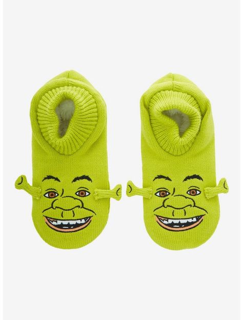 Shrek Portrait Figural Slipper Socks - BoxLunch Exclusive Shrek Slippers, Shrek Socks, Shrek Merch, Chemo Care Kit, Silly Shirt, Pretty Shoes Sneakers, Cat Birthday Party, Hello Kitty Birthday, T Shirt Png