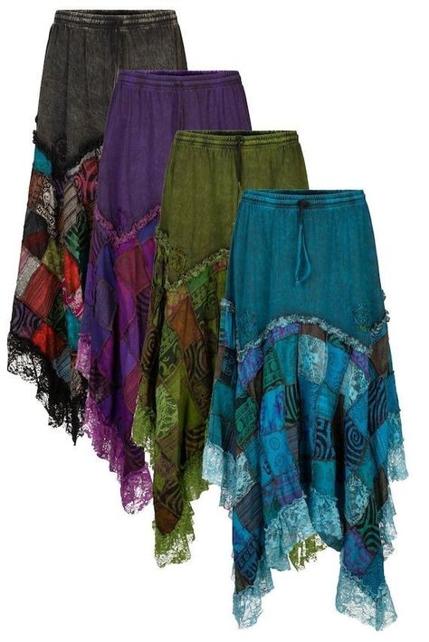 Pagan Clothes, Plus Size Hippie, Pixie Skirt, Hippie Skirt, Fairy Festival, Mode Hippie, Hippie Skirts, Free Fashion, Grunge Look