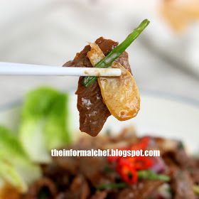 The Informal Chef: Stir-fried Beef with Ginger and Spring Onion 姜葱牛肉 Fried Beef, Beef Stir Fry, Asian Foods, Recipe Videos, Asian Flavors, Spring Onion, Asian Food, Chinese Food, Stir Fry