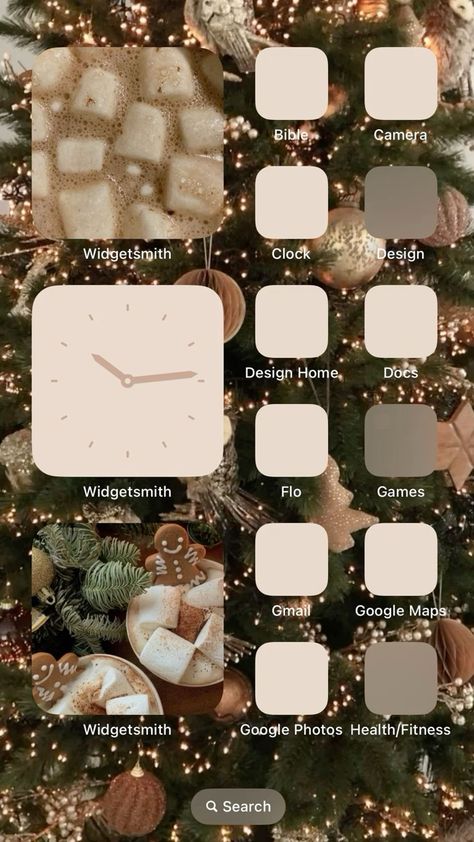 Phone Theme Ideas Christmas, Christmas Iphone Aesthetic, Christmas Ios Homescreen, Widget Christmas, Winter Homescreen, Android Widgets, Handy Design, Winter Cosy, Future Iphone