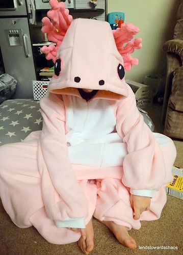 Family of Kigurumi - 2 Axolotls and a Unicorn - Halloween Costume Entry 2021 - Fashion & Wearables / Completed Projects - the Lettuce Craft Forums Axolotl Onesie, Axolotl Costume, Unicorn Halloween Costume, Warm Pajamas, Unicorn Halloween, Onesie Pajamas, Christmas Gifts Toys, 2021 Fashion, Boy Costumes