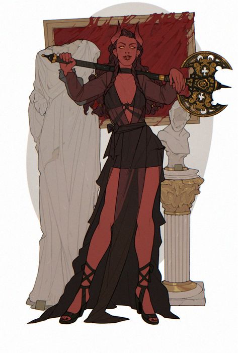 Dnd Bard Outfit Female, Tiefling Paladin, Barbarian Dnd, Gothic Pirate, Tiefling Female, Dnd Tiefling, Dnd Art, Arte Sketchbook, Arte Fantasy