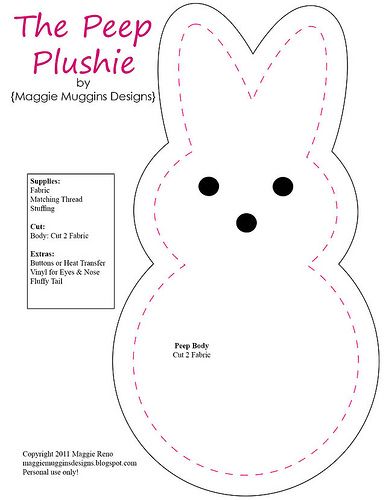 The Peep Plushie Pattern. Download and learn more on my blog Maggie Muggins Designs. (maggiemugginsdesigns.blogspot.com) Diy Ostern, Plushie Patterns, Sewing Stuffed Animals, Trendy Sewing, Easter Projects, Easter Crafts Diy, Bunny Crafts, Sewing Gifts, Easter Fun