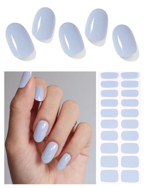 PRICES MAY VARY. 【Complete Set of Nail Art Stickers】- Each box includes 20 easy to use semi cured gel nail stickers in 10 different sizes. It also comes with 2 prep pads, 1 nail file, and 1 wooden stick. 【Semi Cured Gel Nails】- New type of attachable gel nail strips made from 100% real liquid gel. Cured 60% in advance, our gel nail stickers stay soft and stretchy. When fully cured with UV light, nail strips will harden into a Salon-grade manicure. 【Time & Cost-Saving】- Semi cured nail strips jus Gel Nails Stickers, Gel Sticker Nails, Light Nail, Gel Nail Stickers, Gel Nail Strips, Stay Soft, Light Nails, Aesthetic Ideas, Womens Nails