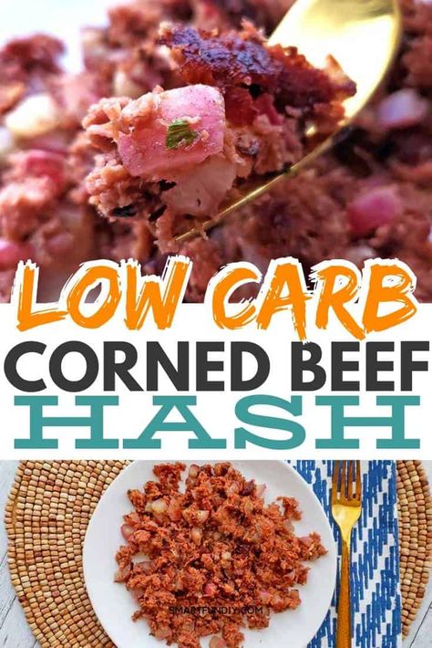 Keto breakfasts of bacon and eggs are boring - make this DELISH corned beef hash with RADISHES instead of potatoes - learn the trick for making the radishes crispy! Plus she uses fresh herbs to make it taste incredible. This keto corned beef hash with eggs is now my favorite keto recipe! #smartfundiy #food #ketodiet #ketoweightloss #ketotransformation #ketorecipes Keto Corned Beef, Cooking Corned Beef Brisket, Beef Hash Recipe, Corned Beef Hash Recipe, Canned Corned Beef, Keto Breakfasts, Pinterest Food, Hash Recipe, Corned Beef Hash