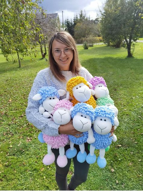 Crochet Sheep Free Pattern, Crochet Lamb Pattern, Crochet Giraffe Pattern, Different Crochet Stitches, Cat Patterns, Crochet Toys Free Patterns, Crochet Tree, Knitted Toys Free Patterns, Crochet Sheep