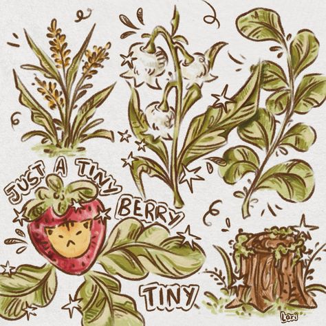 Doodles 🍓 Made some doodles to try out a new brush in procreate and I am obsessed with it, also the brown outline is just so pretty I can now see why so many artists use it #doodles #art #plants #strawberry #lilyofthevalley #flowers #nature #forest #cat Cottage Core Doodles, Forest Doodles, Doodles Plants, Art Plants, Doodles Art, Forest Cat, Nature Forest, Flowers Nature, Lily Of The Valley