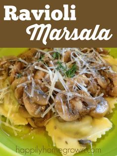 Marsala Sauce, Mushroom Ravioli, Homemade Ravioli, Large Family Meals, Vegetarian Main Dishes, Fast Dinners, Fast Easy Meals, Dinner Menu, Ravioli