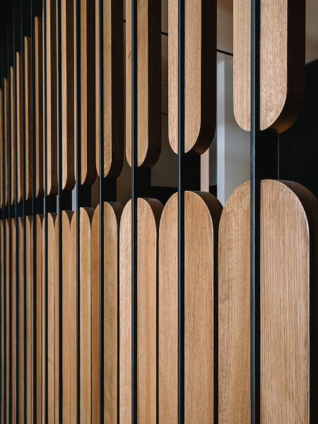 Seperator Ideas, Westlake Dermatology, Michael Hsu, Wooden Partitions, Partition Screen, Divider Design, Space Dividers, Art Deco Interior Design, Divider Wall