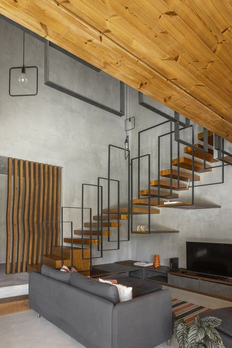 Gallery of 15 House / AM-arqstudio - 5 Staircase Design Modern, Staircase Railing Design, Stairs Design Interior, Stair Railing Design, Stairs Architecture, Stairway Design, Stairs Design Modern, Stair Case, Stair Decor