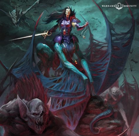 Skyrim Vampire, Warhammer Vampire Counts, Soulblight Gravelords, Vampire Counts, Fantasy Witch, Vampire Art, Fiction Idea, Fantasy Battle, Age Of Sigmar